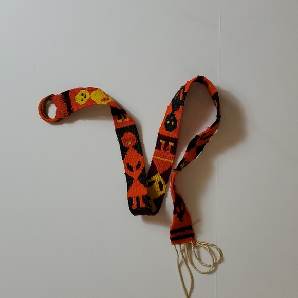 Vintage boho multi-colored woven belt - Picture 5 of 5